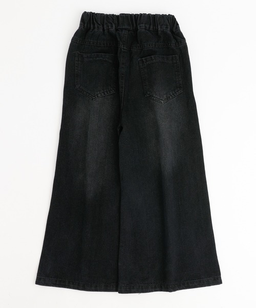 URBAN CHERRY（アーバンチェリー）の「ワイドフレアパンツ（デニムパンツ・キッズ・ブラック・110cm/120cm/130cm/140cm/150cm）」の4枚目の写真