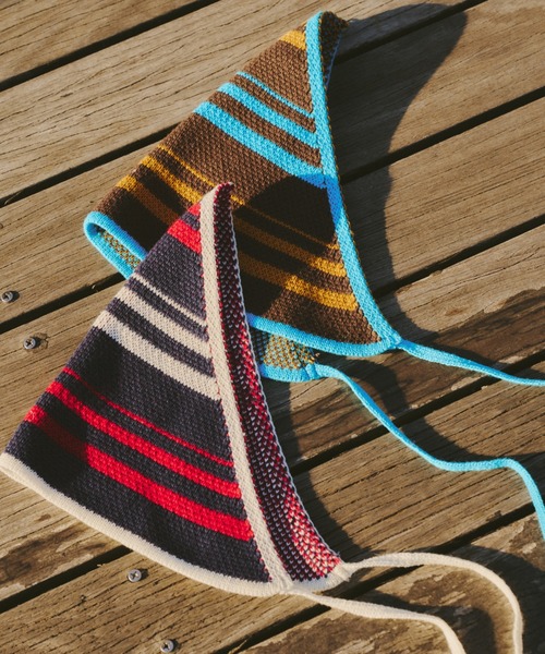 Unitage（ユニテージ）の「マルチボーダーバブーシュカ（ニット