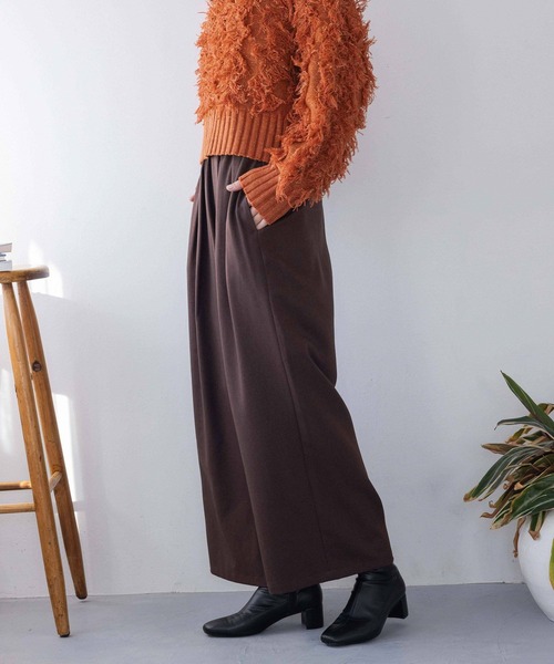 LOWRYS FARM(ローリーズファーム)の「ウールチョウイージーパンツ2 290151(その他パンツ・レディース・ブラウン/チャコールグレー・MEDIUM/LARGE)」の13枚目の写真