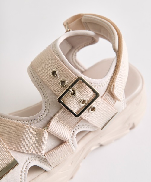 OLIVE des OLIVE（オリーブデオリーブ）の「バックル付きスポーツサンダル（サンダル・レディース・ブラック/ホワイト/ベージュ・SMALL/MEDIUM/LARGE）」の10枚目の写真