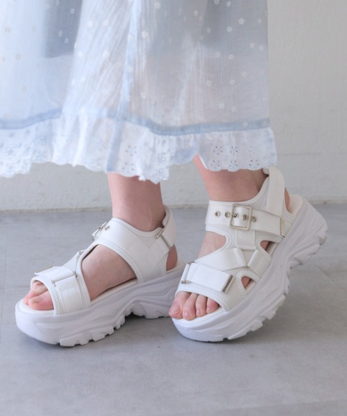 OLIVE des OLIVE（オリーブデオリーブ）の「バックル付きスポーツサンダル（サンダル・レディース・ブラック/ホワイト/ベージュ・SMALL/MEDIUM/LARGE）」の16枚目の写真