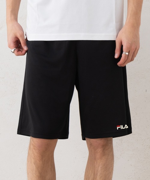 FILA(フィラ)の「FILA フィラ ブランド ロゴ ワンポイント 刺繍 吸汗速乾 メッシュ ハーフパンツ ドライパンツ(その他パンツ・メンズ・ブラック/ライトグレー/ネイビー・L/LL/M)」の2枚目の写真
