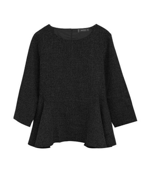 aquagarage（アクアガレージ）の「ツイードペプラムトップス（シャツ/ブラウス・レディース・ブラック/グレー/チャコール・M/L/S）」の21枚目の写真