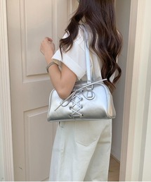 H.A.K. シルバーリボンショルダーバッグ fpoch0082_silver.jpg