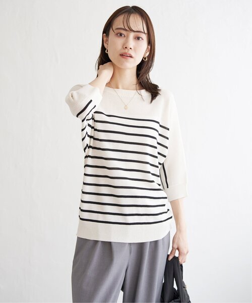 ikka(イッカ)の「【洗える】ドルマンニットプルオーバー(ニット/セーター・レディース・ライトグレー/ブラック/クリアイエロー/その他1・M/L/S)」の20枚目の写真