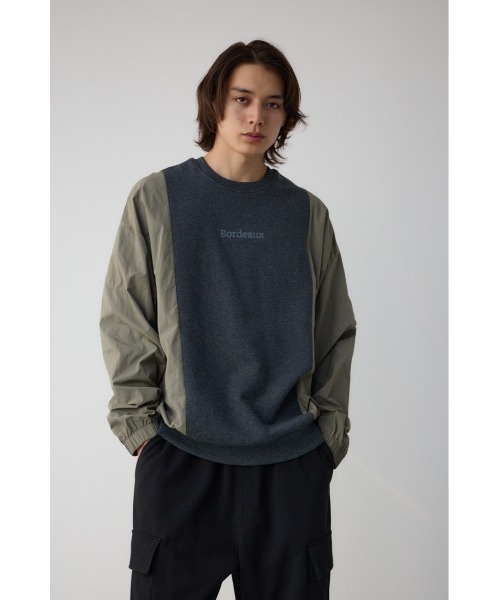 AZUL by moussy(アズールバイマウジー)の「ドッキングデザイントップス(Tシャツ/カットソー・メンズ・ブラック系その他/ブルー系その他3/グレー系その他/ホワイト系その他・FREE)」の6枚目の写真