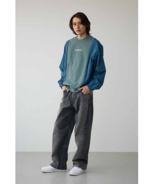 AZUL by moussy(アズールバイマウジー)の「ドッキングデザイントップス(Tシャツ/カットソー・メンズ・ブラック系その他/ブルー系その他3/グレー系その他/ホワイト系その他・FREE)」の17枚目の写真