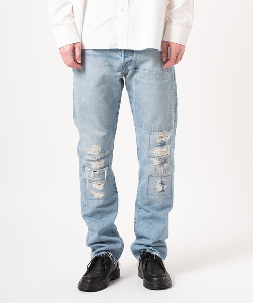 Levi's 501 ダメージデニム　ライトブルー 24インチ 楽天市場】【SALE】Levi's リーバイス 501 ORIGINAL CROP Edge