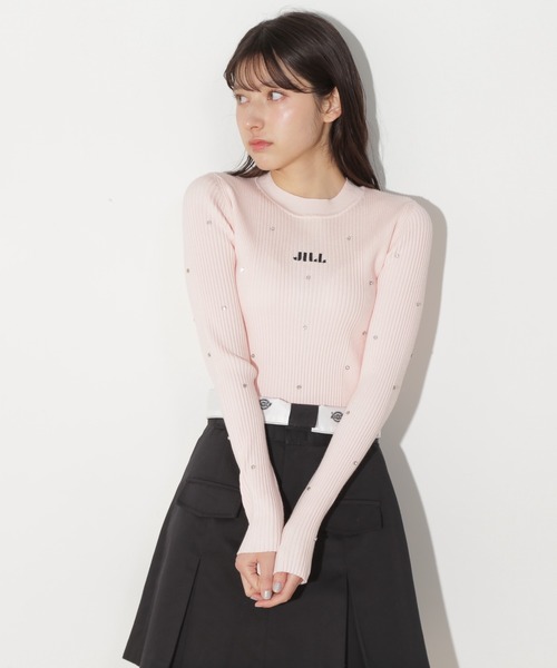 JILL by JILL STUART（ジルバイジルスチュアート）の「ビジューコンパクトロゴニット（ニット/セーター・レディース・ホワイト系その他/ピンク/ブラック・FREE）」の22枚目の写真