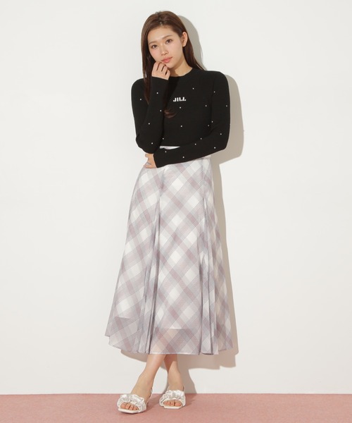 JILL by JILL STUART（ジルバイジルスチュアート）の「ビジューコンパクトロゴニット（ニット/セーター・レディース・ホワイト系その他/ピンク/ブラック・FREE）」の10枚目の写真