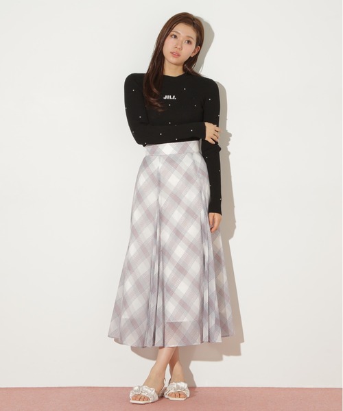 JILL by JILL STUART（ジルバイジルスチュアート）の「ビジューコンパクトロゴニット（ニット/セーター・レディース・ホワイト系その他/ピンク/ブラック・FREE）」の11枚目の写真