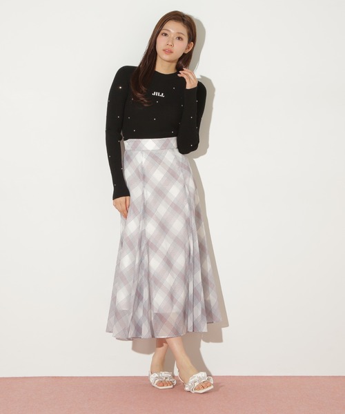JILL by JILL STUART（ジルバイジルスチュアート）の「ビジューコンパクトロゴニット（ニット/セーター・レディース・ホワイト系その他/ピンク/ブラック・FREE）」の12枚目の写真