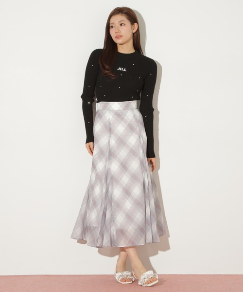 JILL by JILL STUART（ジルバイジルスチュアート）の「ビジューコンパクトロゴニット（ニット/セーター・レディース・ホワイト系その他/ピンク/ブラック・FREE）」の13枚目の写真