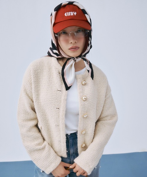 ♡eimy istoire♡未使用！ブラックファー クロップドジャケット 中古