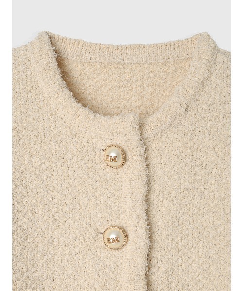 EIMY ISTOIRE（エイミーイストワール）の「スプリングニットツイードジャケット（ノーカラージャケット・レディース・ピンク/その他8/イエロー・F）」の14枚目の写真