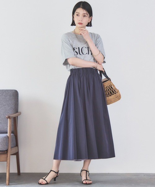 Doux archives（ドゥアルシーヴ）の「リバーシブルタフタスカート（スカート・レディース・ネイビー/ベージュ・FREE）」の8枚目の写真