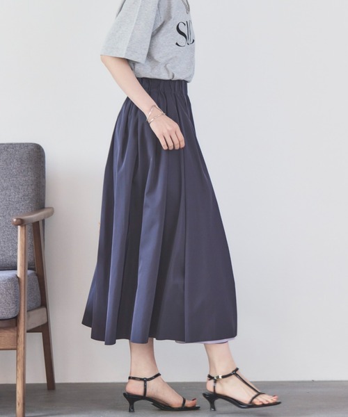 Doux archives（ドゥアルシーヴ）の「リバーシブルタフタスカート（スカート・レディース・ネイビー/ベージュ・FREE）」の11枚目の写真