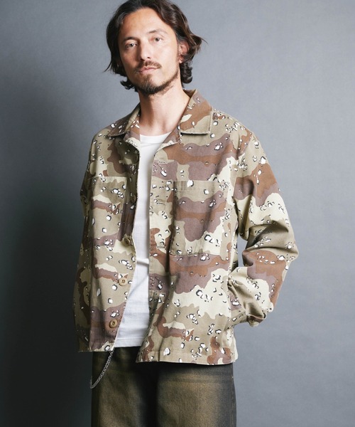 COMMON WARE（コモンウェアー）の「COMMONWARE:MILITARY CAMO BDU JKT/ミリタリー カモフラージュ シャツジャケット（ミリタリージャケット・メンズ・ウッドランド/デザートカモ・M/L/XL）」の5枚目の写真