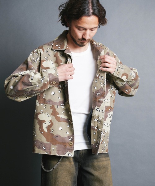 COMMON WARE（コモンウェアー）の「COMMONWARE:MILITARY CAMO BDU JKT/ミリタリー カモフラージュ シャツジャケット（ミリタリージャケット・メンズ・ウッドランド/デザートカモ・M/L/XL）」の6枚目の写真