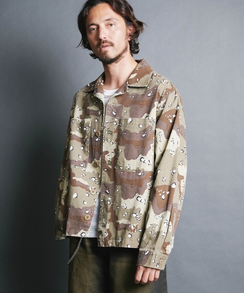 COMMON WARE（コモンウェアー）の「COMMONWARE:MILITARY CAMO BDU JKT/ミリタリー カモフラージュ シャツジャケット（ミリタリージャケット・メンズ・ウッドランド/デザートカモ・M/L/XL）」の8枚目の写真