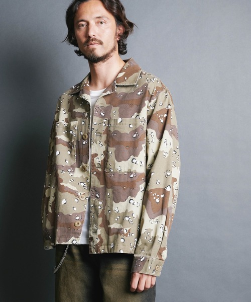 COMMON WARE（コモンウェアー）の「COMMONWARE:MILITARY CAMO BDU JKT/ミリタリー カモフラージュ シャツジャケット（ミリタリージャケット・メンズ・ウッドランド/デザートカモ・M/L/XL）」の9枚目の写真