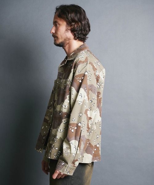 COMMON WARE（コモンウェアー）の「COMMONWARE:MILITARY CAMO BDU JKT/ミリタリー カモフラージュ シャツジャケット（ミリタリージャケット・メンズ・ウッドランド/デザートカモ・M/L/XL）」の10枚目の写真