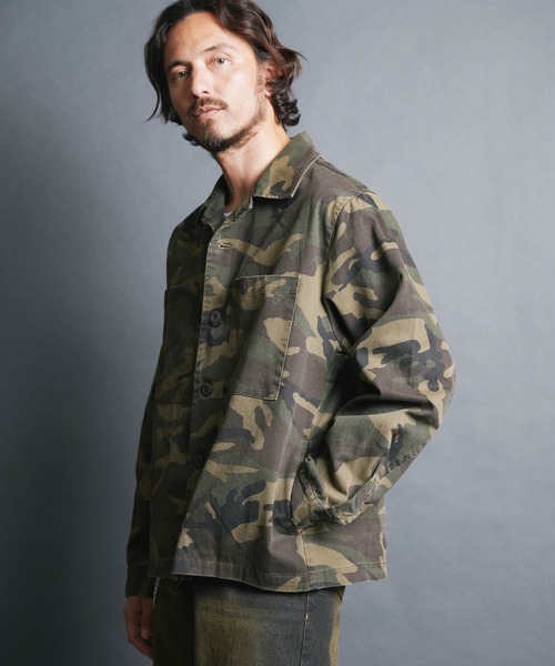 COMMON WARE（コモンウェアー）の「COMMONWARE:MILITARY CAMO BDU JKT/ミリタリー カモフラージュ シャツジャケット（ミリタリージャケット・メンズ・ウッドランド/デザートカモ・M/L/XL）」の11枚目の写真