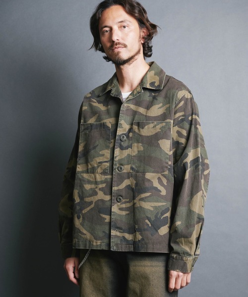 COMMON WARE（コモンウェアー）の「COMMONWARE:MILITARY CAMO BDU JKT/ミリタリー カモフラージュ シャツジャケット（ミリタリージャケット・メンズ・ウッドランド/デザートカモ・M/L/XL）」の12枚目の写真