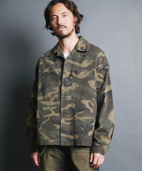 COMMON WARE（コモンウェアー）の「COMMONWARE:MILITARY CAMO BDU JKT/ミリタリー カモフラージュ シャツジャケット（ミリタリージャケット・メンズ・ウッドランド/デザートカモ・M/L/XL）」の13枚目の写真