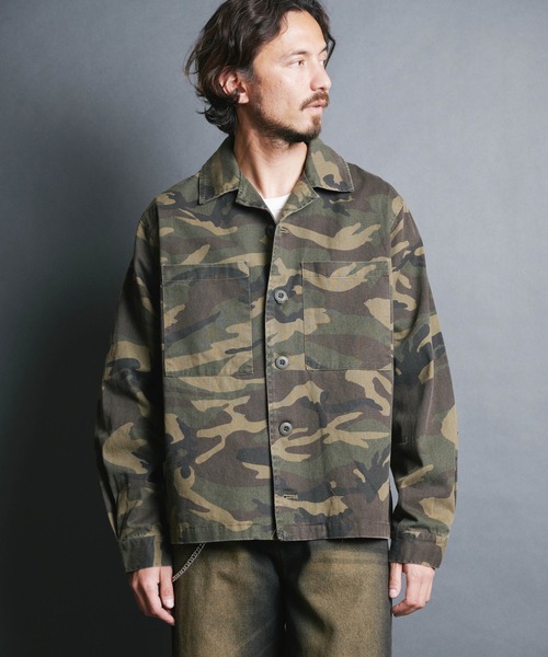 COMMON WARE（コモンウェアー）の「COMMONWARE:MILITARY CAMO BDU JKT/ミリタリー カモフラージュ シャツジャケット（ミリタリージャケット・メンズ・ウッドランド/デザートカモ・M/L/XL）」の14枚目の写真