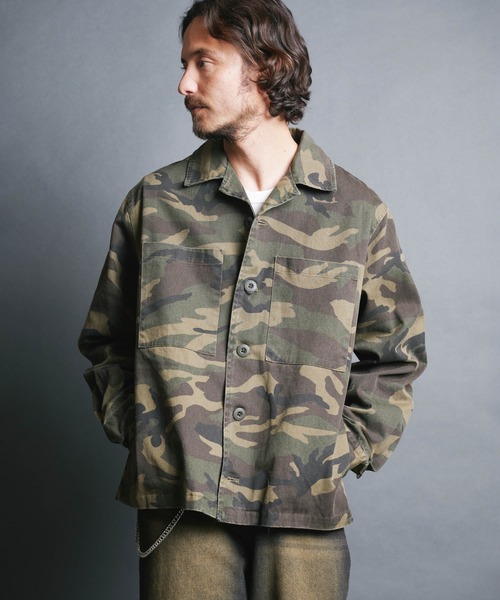 COMMON WARE（コモンウェアー）の「COMMONWARE:MILITARY CAMO BDU JKT/ミリタリー カモフラージュ シャツジャケット（ミリタリージャケット・メンズ・ウッドランド/デザートカモ・M/L/XL）」の15枚目の写真
