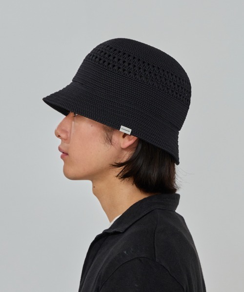 OVERRIDE（オーバーライド）の「OVERRIDE  REP OPENWORK KNIT HAT / オーバーライド（ハット・メンズ・ブラック/ライトブラウン/ホワイト/ライトパープル・59cm）」の12枚目の写真