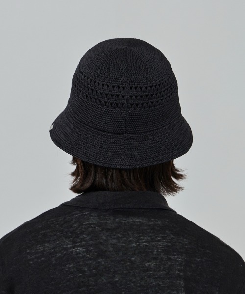 OVERRIDE（オーバーライド）の「OVERRIDE  REP OPENWORK KNIT HAT / オーバーライド（ハット・メンズ・ブラック/ライトブラウン/ホワイト/ライトパープル・59cm）」の14枚目の写真