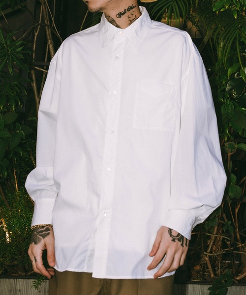 Subciety(サブサエティ)の「High count cotton shirt(シャツ/ブラウス・メンズ・サックスブルー/ブラック/ホワイト・X-LARGE/LARGE/MEDIUM/SMALL)」の1枚目の写真