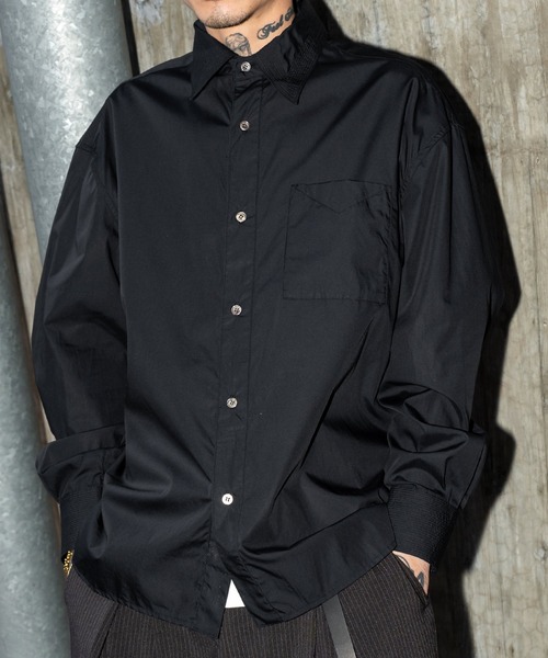 Subciety(サブサエティ)の「High count cotton shirt(シャツ/ブラウス・メンズ・サックスブルー/ブラック/ホワイト・X-LARGE/LARGE/MEDIUM/SMALL)」の2枚目の写真