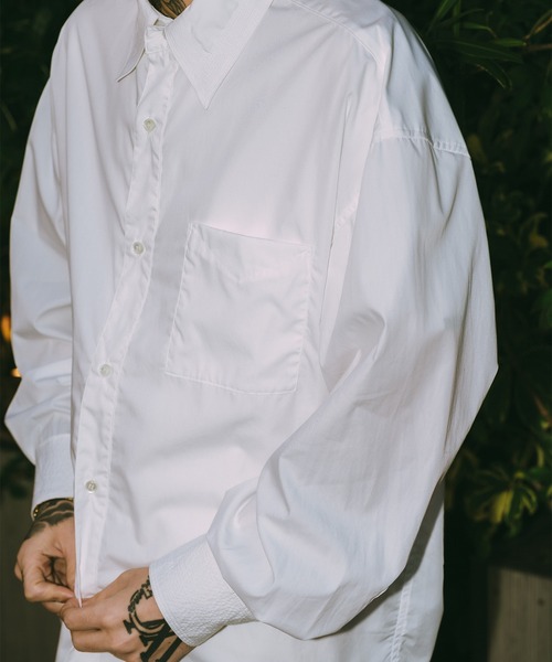Subciety(サブサエティ)の「High count cotton shirt(シャツ/ブラウス・メンズ・サックスブルー/ブラック/ホワイト・X-LARGE/LARGE/MEDIUM/SMALL)」の11枚目の写真