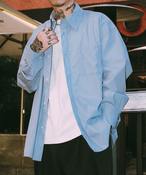 Subciety(サブサエティ)の「High count cotton shirt(シャツ/ブラウス・メンズ・サックスブルー/ブラック/ホワイト・X-LARGE/LARGE/MEDIUM/SMALL)」の14枚目の写真
