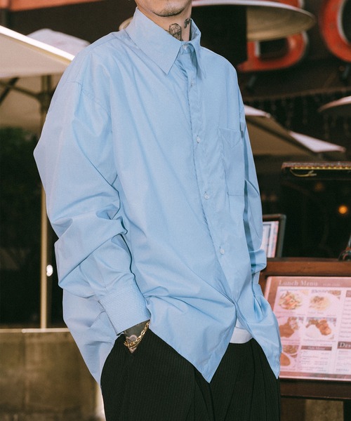 Subciety(サブサエティ)の「High count cotton shirt(シャツ/ブラウス・メンズ・サックスブルー/ブラック/ホワイト・X-LARGE/LARGE/MEDIUM/SMALL)」の16枚目の写真