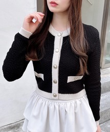 INGNI | 配色ツイードニットカーディガン(カーディガン/ボレロ)