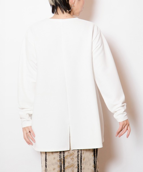 OSMOSIS(オズモーシス)の「アシンメトリーヘムTシャツ(Tシャツ/カットソー・レディース・ホワイト/ミント/ブラック・ONE SIZE)」の9枚目の写真