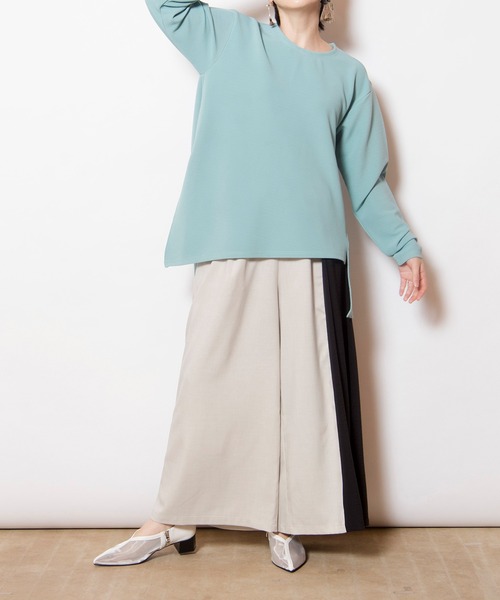 OSMOSIS(オズモーシス)の「アシンメトリーヘムTシャツ(Tシャツ/カットソー・レディース・ホワイト/ミント/ブラック・ONE SIZE)」の12枚目の写真
