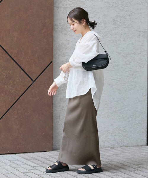 JOURNAL STANDARD(ジャーナルスタンダード)の「《追加》ハリヌキテレコロングスカート(スカート・レディース・チャコールグレー/ブラック・FREE)」の12枚目の写真