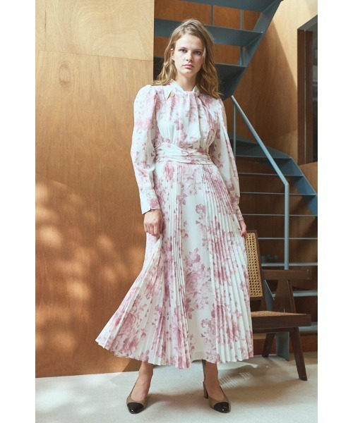 エステラケー　ワンピース Veronica Belted Dress スタンドレースシャツドレス（ワンピース