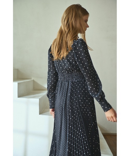 Estella.K(エステラケー)の「Abby Dress クロスネックタイドットドレス(ワンピース・レディース・ブラック系その他/ホワイト系その他/ブラック系その他2/ピンク系その他・FREE)」の14枚目の写真