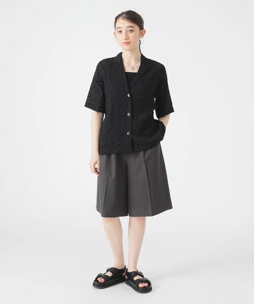 B:MING by BEAMS(ビーミングバイビームス)の「シアー チェック ジャケット(S~M)(テーラードジャケット・レディース・ホワイト/ブラック・MEDIUM/SMALL)」の5枚目の写真