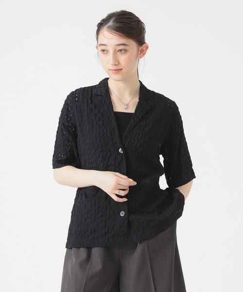 B:MING by BEAMS(ビーミングバイビームス)の「シアー チェック ジャケット(S~M)(テーラードジャケット・レディース・ホワイト/ブラック・MEDIUM/SMALL)」の22枚目の写真