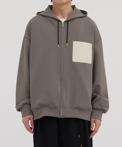おすすめ Up Zip 別注 Hoodie Pocket（パーカー Leather Washable With ジャケット・アウター