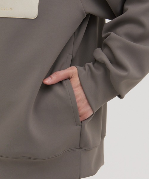 別注 Zip Up Hoodie With Washable Leather Pocket（パーカー