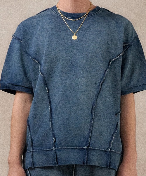 Hub&Spoke(ハブアンドスポーク)の「HUB&SPOKE インサイドアウト Tee(Tシャツ/カットソー・メンズ・ダークインディゴブルー/ライトインディゴブルー/インディゴブルー・LARGE/MEDIUM/X-LARGE)」の7枚目の写真