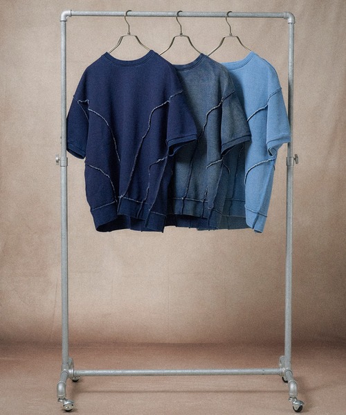 Hub&Spoke(ハブアンドスポーク)の「HUB&SPOKE インサイドアウト Tee(Tシャツ/カットソー・メンズ・ダークインディゴブルー/ライトインディゴブルー/インディゴブルー・LARGE/MEDIUM/X-LARGE)」の10枚目の写真